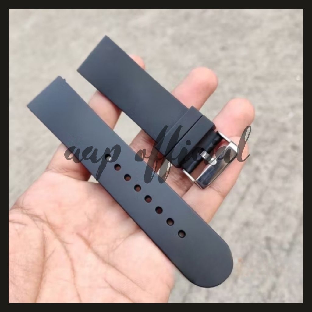 Tali Jam Tangan 24mm Universal Karet Rubber Strap Tali Jam 24mm Karet