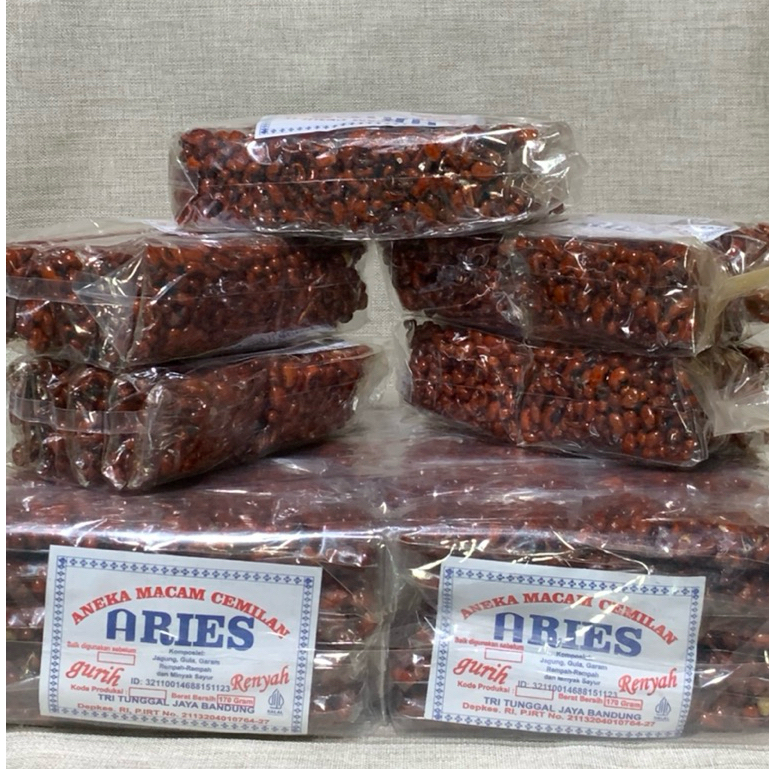 Makanan Ringan Grosir Warungan Bandung Kacang Gajih Pedas Manis 1pack isi 10 bks | 1bal isi 10pack
