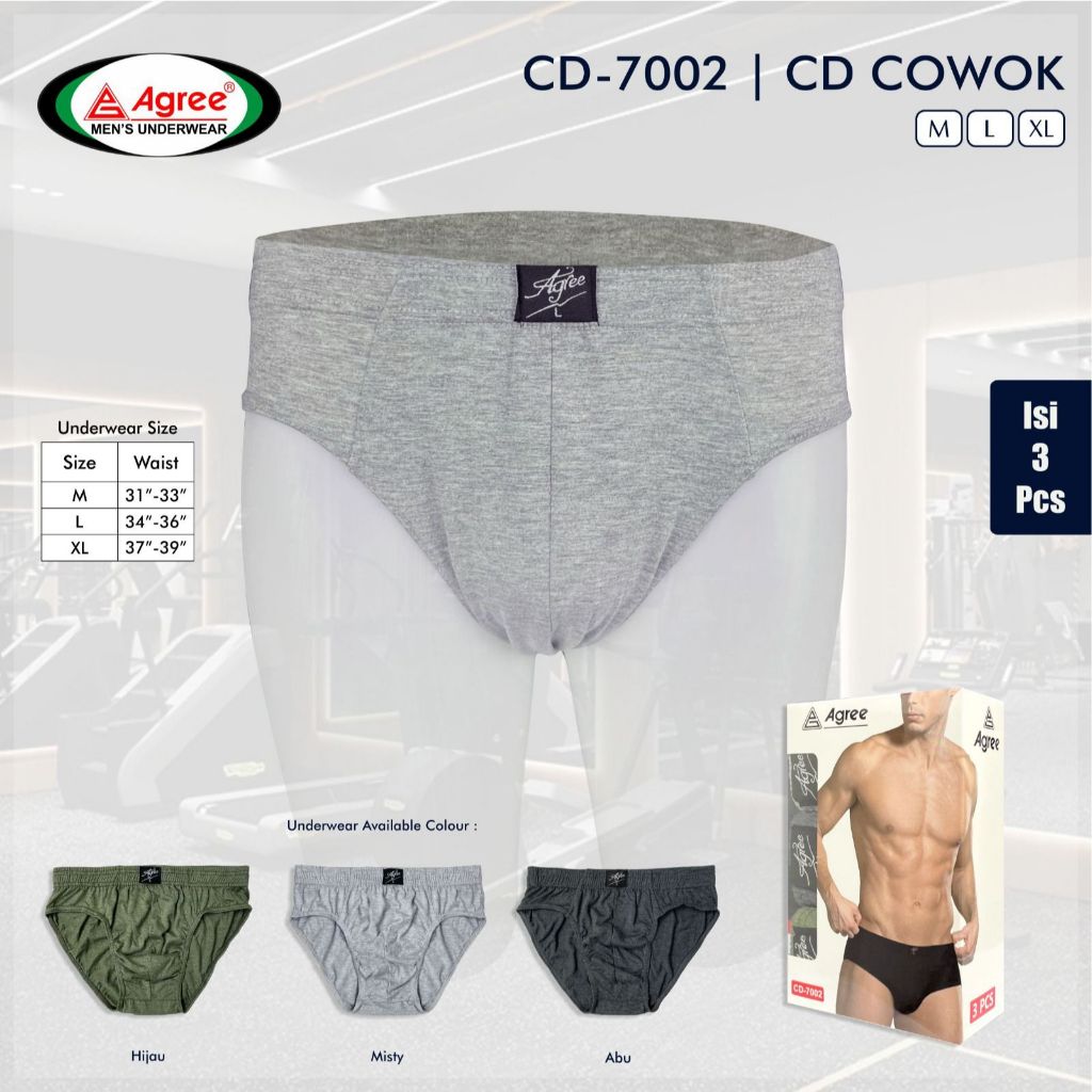 Celana dalam pria Agree Midi premium combined cotton big size termurah