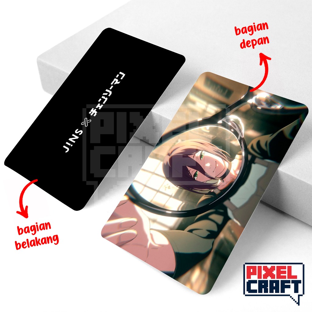 Photocard Karakter Anime CHAINSAW MAN x JINS