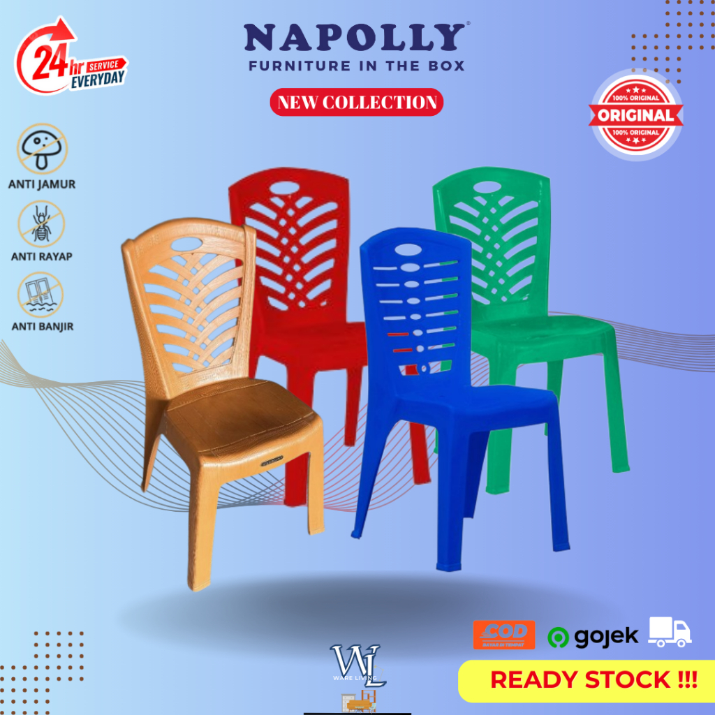 Kursi Plastik Napolly Big 209 / Kursi Plastik Sandaran / Kursi Plastik Susun / Kursi Acara / Kursi H