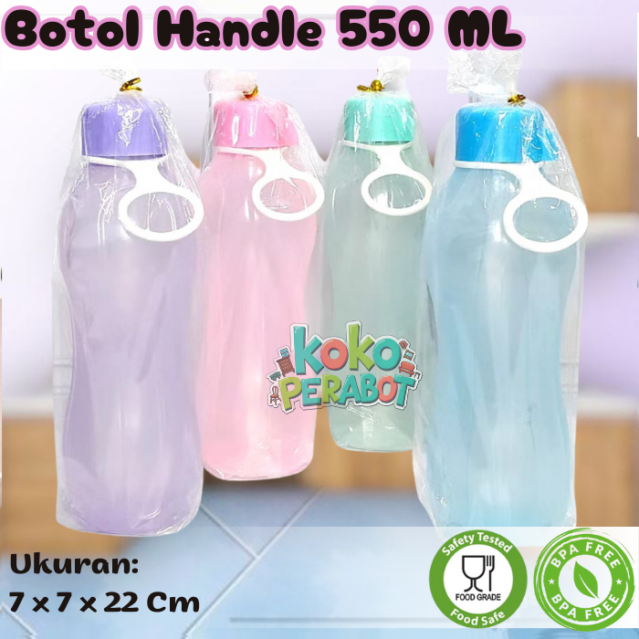 Botol Handle 550 ML - Souvenir Botol MInum Plastik - Takuma - BOTOL HANDLE
