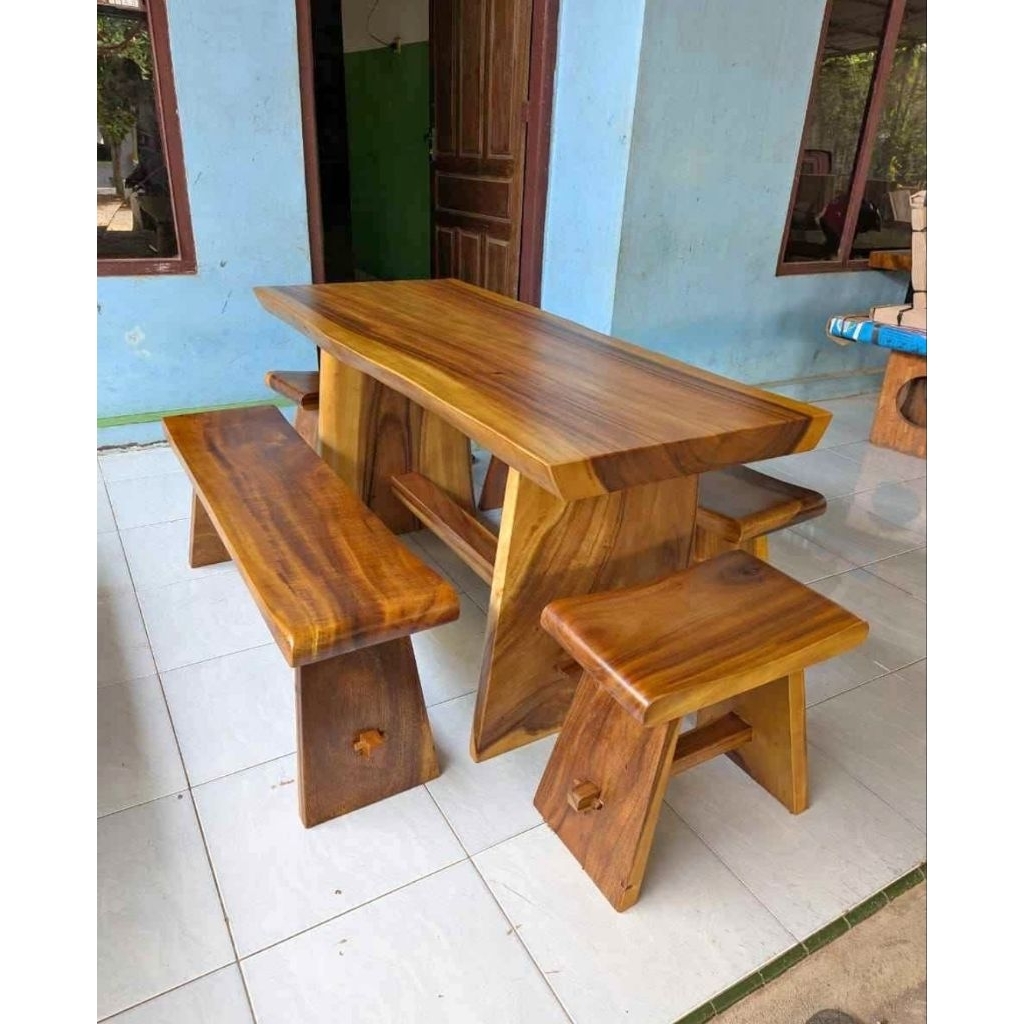 MEJA MAKAN SATE TREMBESI | SET MEJA SATE KAYU TREMBESI  KURSI MAKAN SATE TREMBESI | KURSI MAKAN SUAR