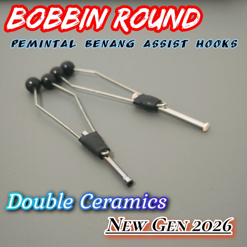 Bobbin Knotter Round Alat Pemintal Benang Assist Hook Keramik Double