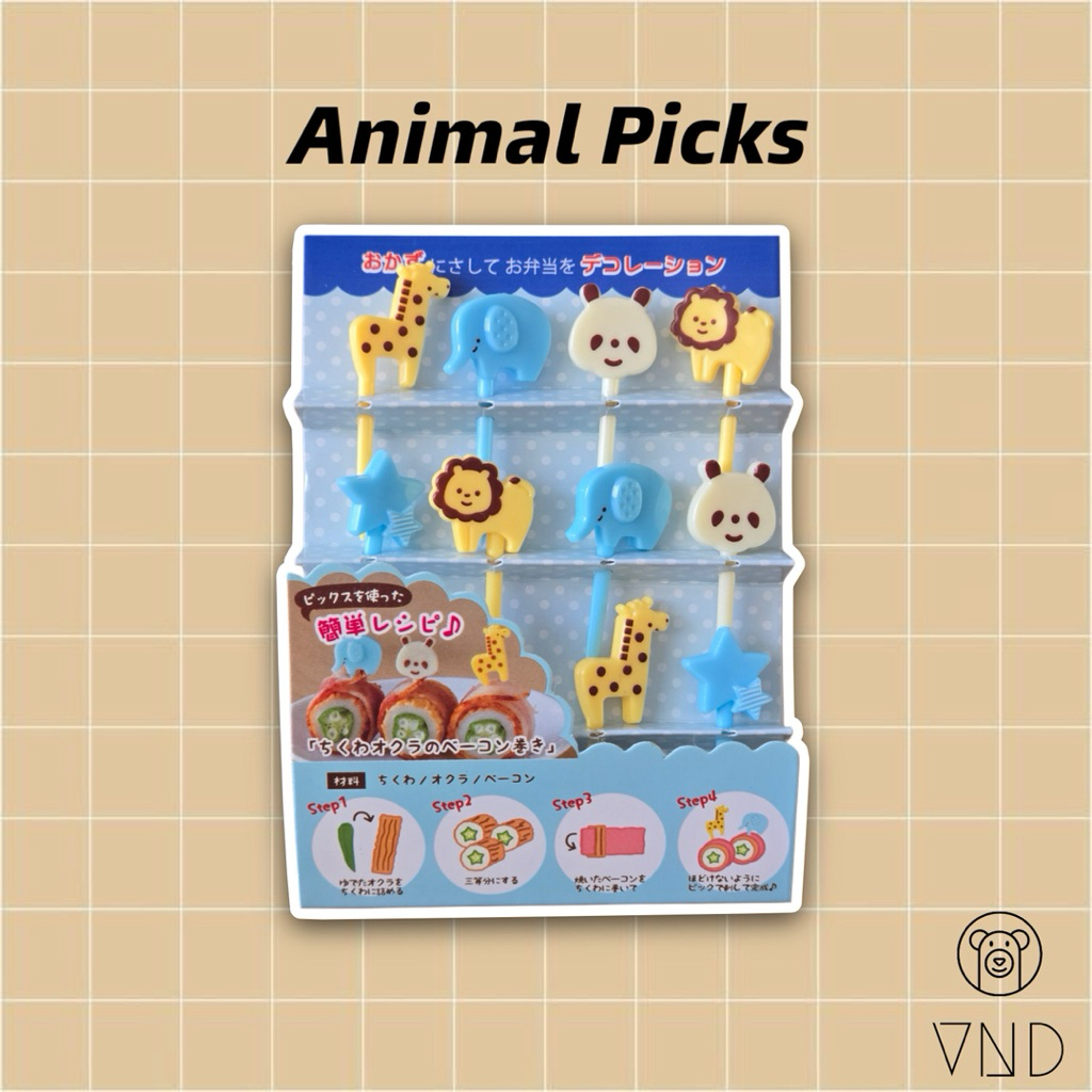 Rare Animal Picks ORI Japan/ Hiasan Bekal/ Bento Picks