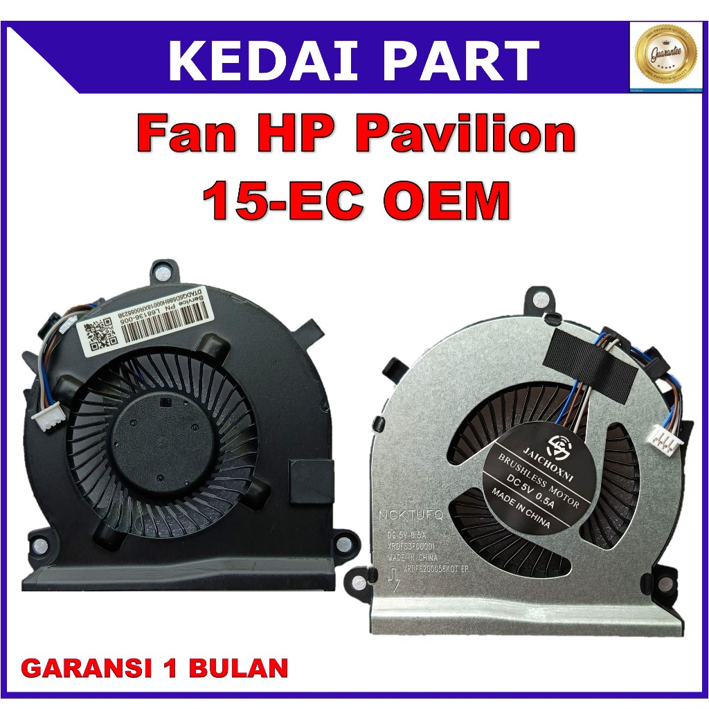 Fan HP Pavilion 15-EC 16-A 16X Series TPN-Q241 L77560-001