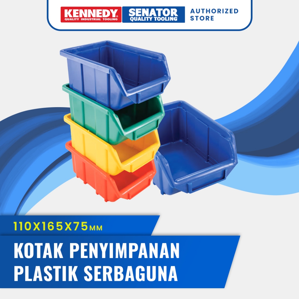 Senator Storage Bin 110x165x75mm – Jolly Box, Kotak Penyimpanan Plastik Serbaguna (Pilihan Warna Bir