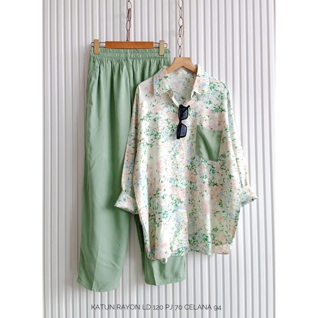 SETELAN MOTIF KATUN RAYON//SETCEL PREMIUM RAYON TWILL//ONESETJUMBO