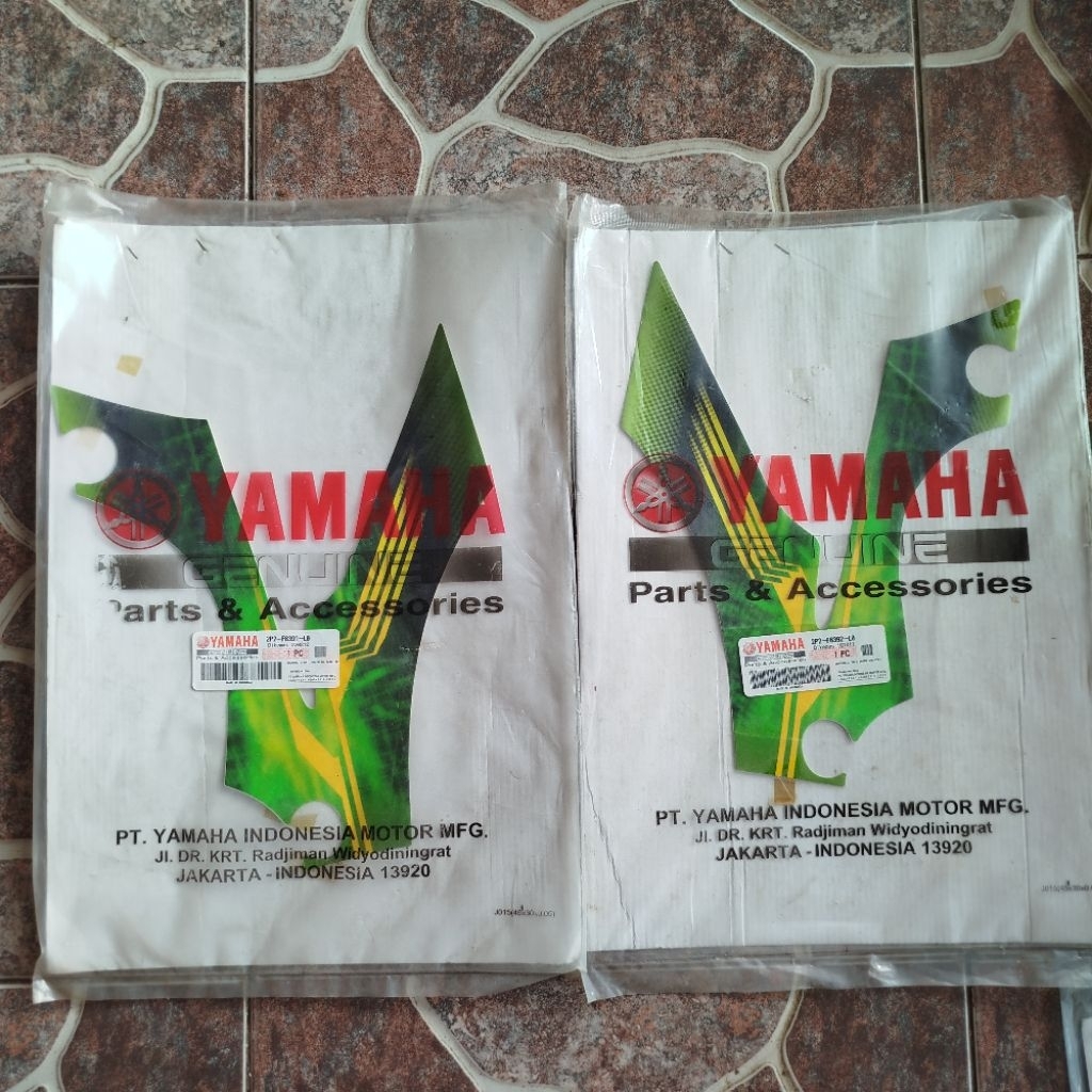 Stiker Striping Sayap Dalam Kanan Kiri Jupiter Z Burhan Hijau 2008 Original YGP