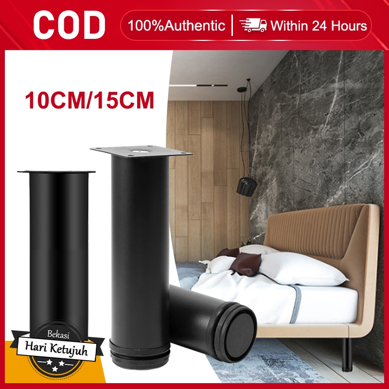 Kaki Kursi Meja Lemari 10cm 15cm - Bulat Adjustable Mudah Pasang Cocok Rumah