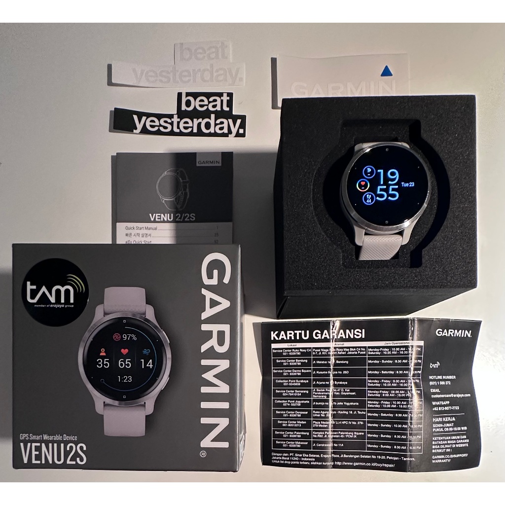 Garmin Venu 2S Smartwatch – Preloved – Original – Kondisi Bagus – Lengkap Box + Garansi