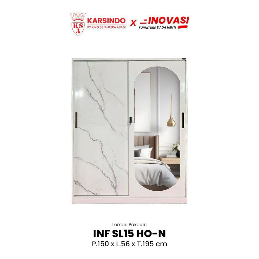 LEMARI BESI / LEMARI PAKAIAN / SLIDING 150