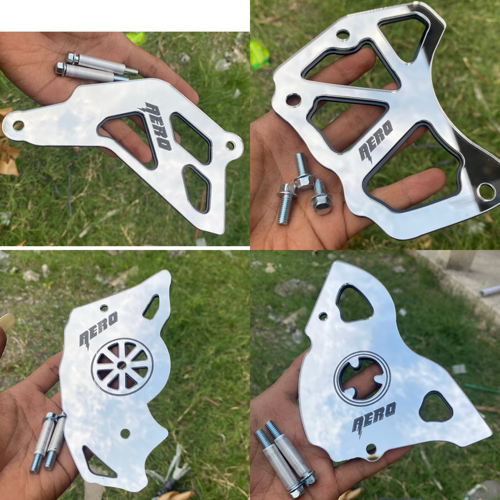 Cover Gear Akrilik Chrome/Pemanis Gear Depan Akrilik Honda CB150/CBR150/Sonic/GTR/Vixion/MX King/CRF