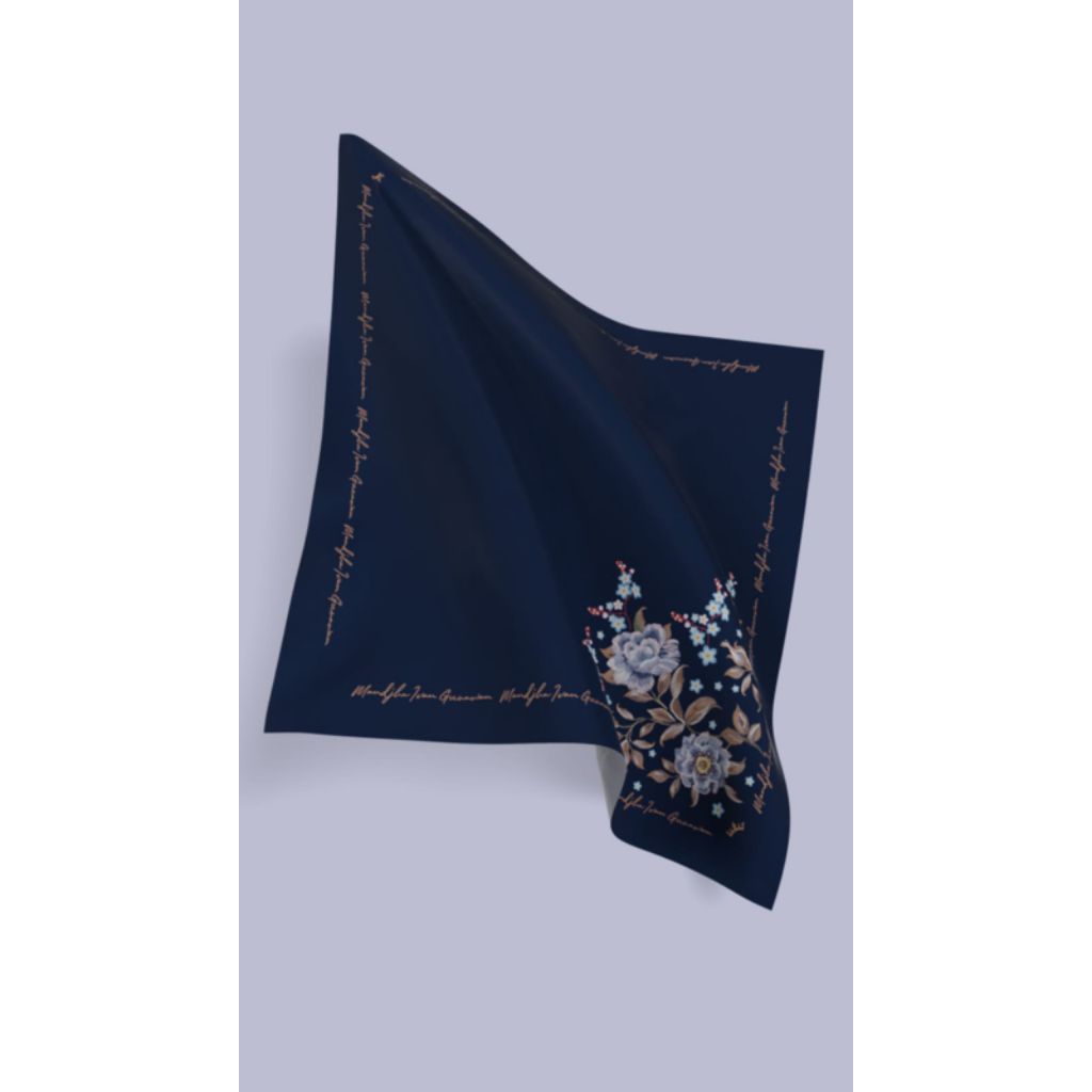 Jilbab Mandjha Ivan Gunawan Valencia Navy segi empat