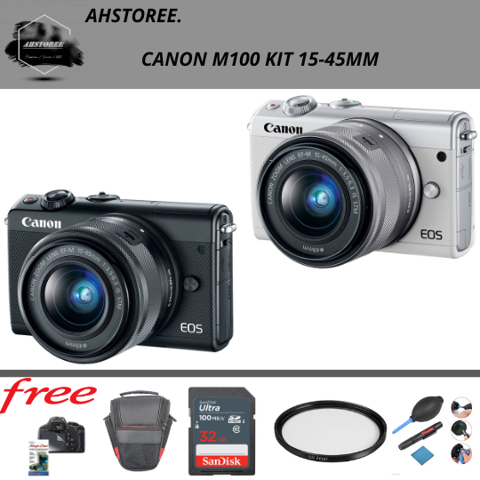 Kamera Canon M100 Kit 15-45MM IS STM Camera Canon M 100 Kit 15 45 STM Mirroless / M100 / M 100