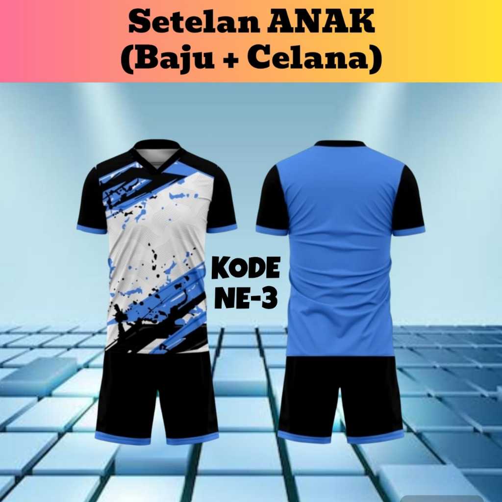 (JKT) Baju Bola Anak Laki Laki 6-12 tahun | Baju Futsal Anak Perempuan | Baju Futsal Anak Laki Laki