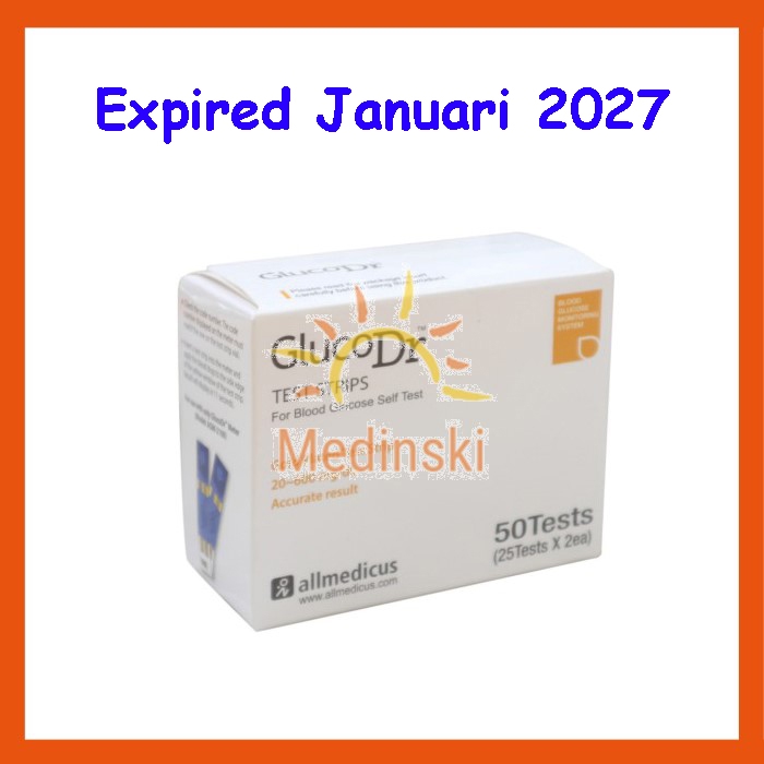 berkahshopss - strip glur isi 50 stik kode 8 biosensor gluco dr tes cek gula darah gds alat cek gula