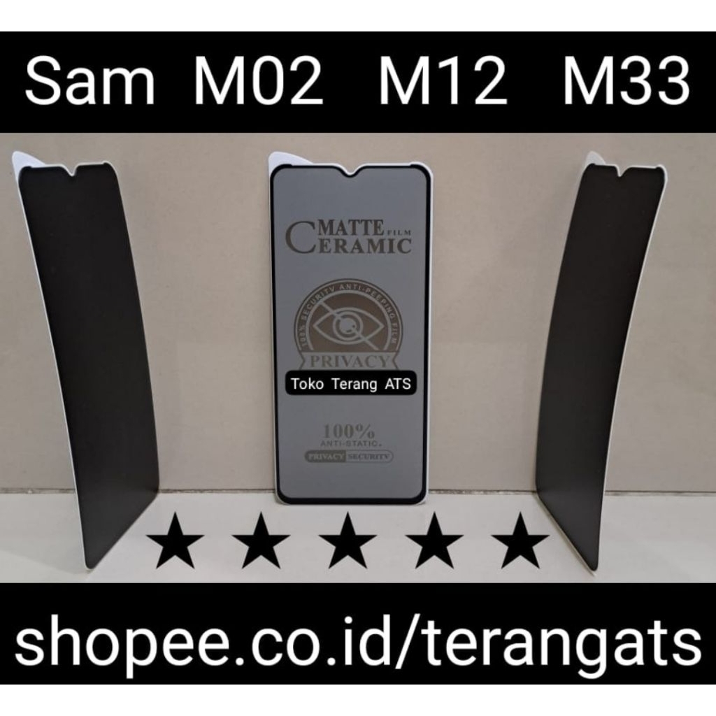 Spy Samsung M12 / M02 / M33 Ceramics SPY Pelindung Layar LCD HP Samsung Galaxy Samsung M02 M12 M33..