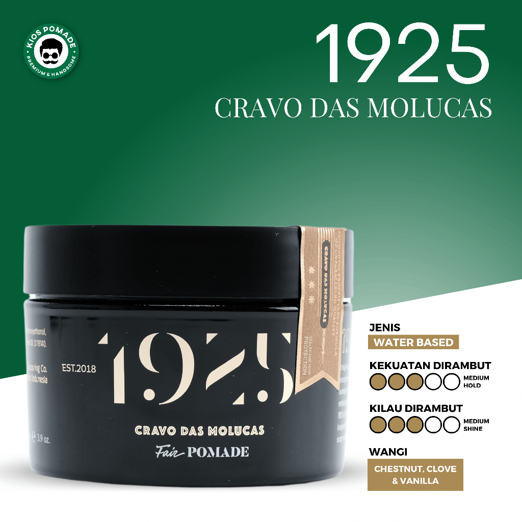 1925 CRAVO DAS MOLUCAS FAIR Pomade Water based Premium