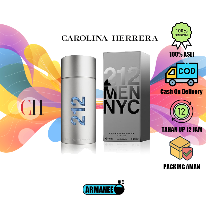 【100% original】212 MEN NYC ORIGINAL / PARFUM PRIA 212 NYC MEN 100 ML 212 VIP MEN PARFUM PRIA TAHAN L