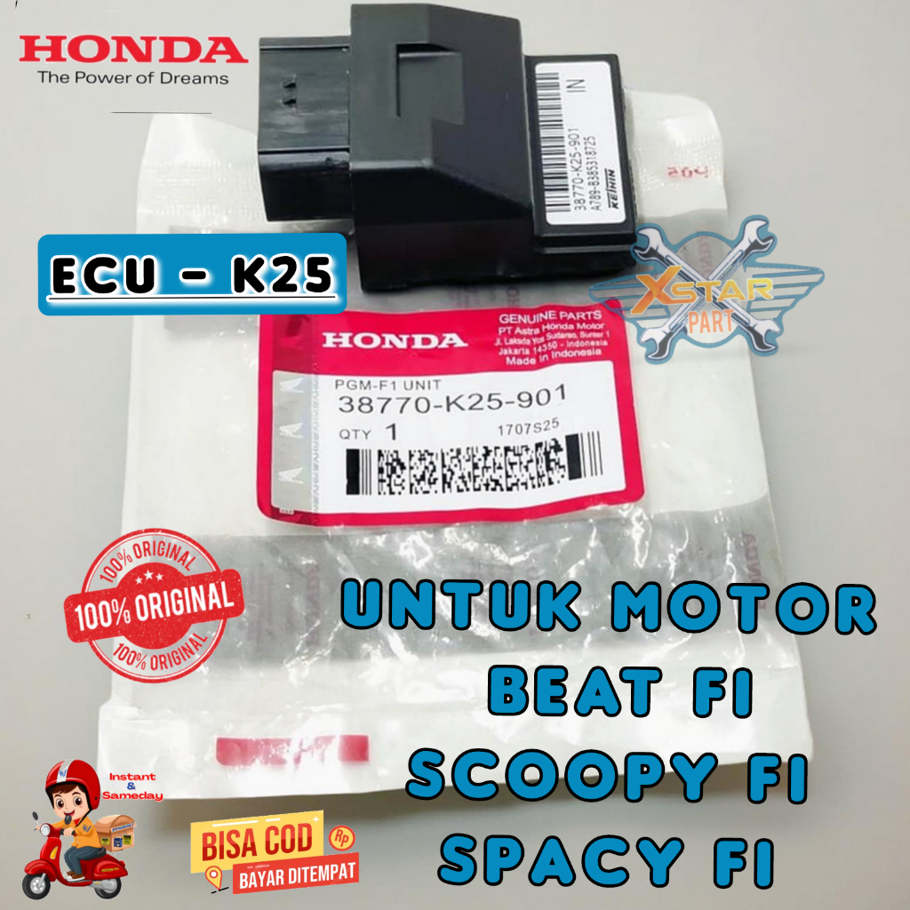 ORI ECU KODE K25 ORI HONDA AHM CDI BEAT FI/ SCOOPY FI/ SPACY FI PRESISI AHM ORIGINAL ASLI HONDA