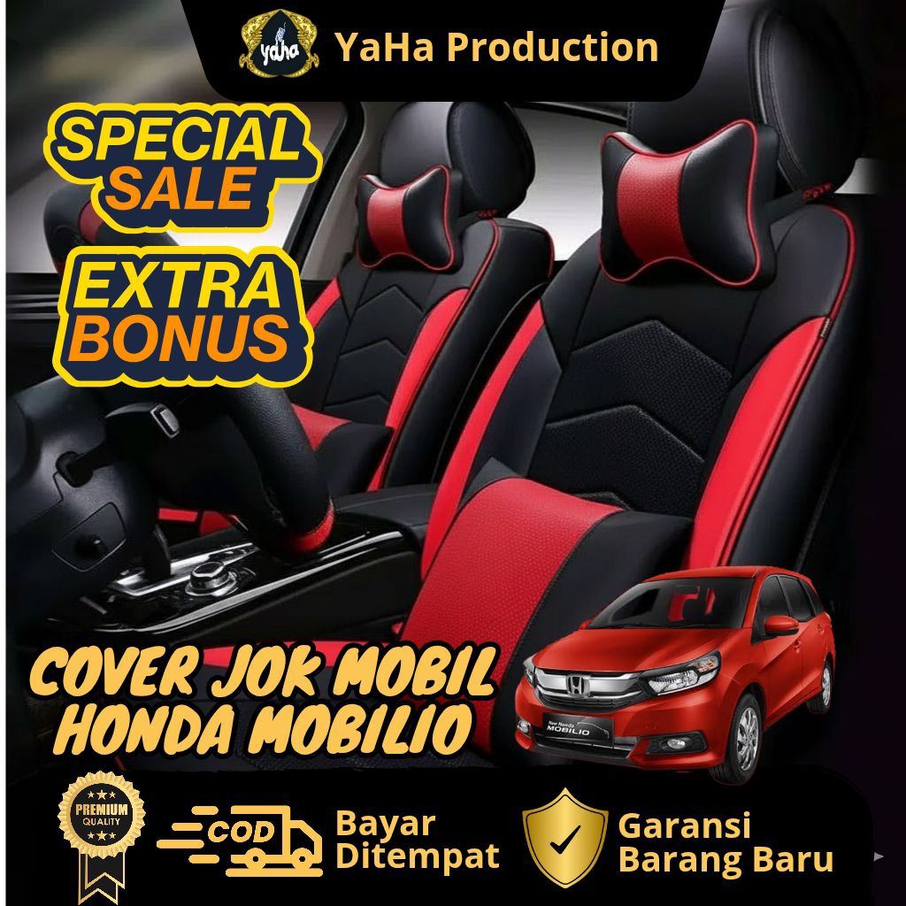 PROMO - Sarung Cover Jok Mobil Honda Mobilio 2014-2022 Full Set 3 Baris