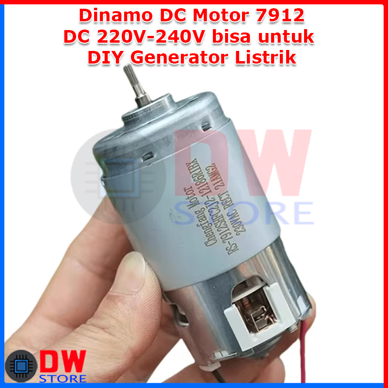 Dinamo DC Motor RS7912 RS-7912 DC 220V-240V Pakai Dioda Bridge bisa untuk DIY Generator Listrik Turb