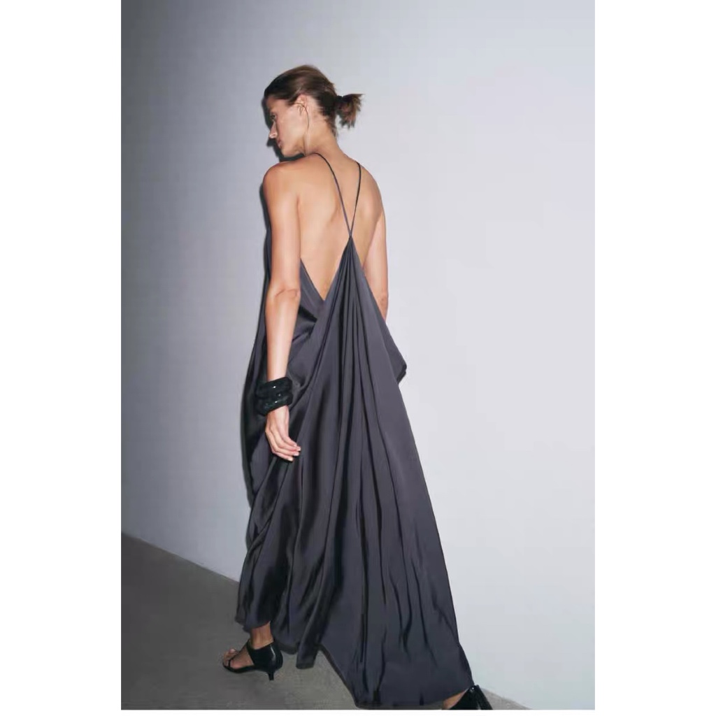 Athens Dress long gown gaun panjang terusan maxi black hitam formal backless sexy baju pesta pakaian