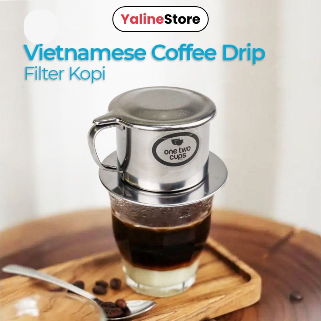 Vietnam Drip Coffee Filter Pot Saringan Kopi 180ml - Saringan Filter Kopi Drip Vietnam Stainless Ste