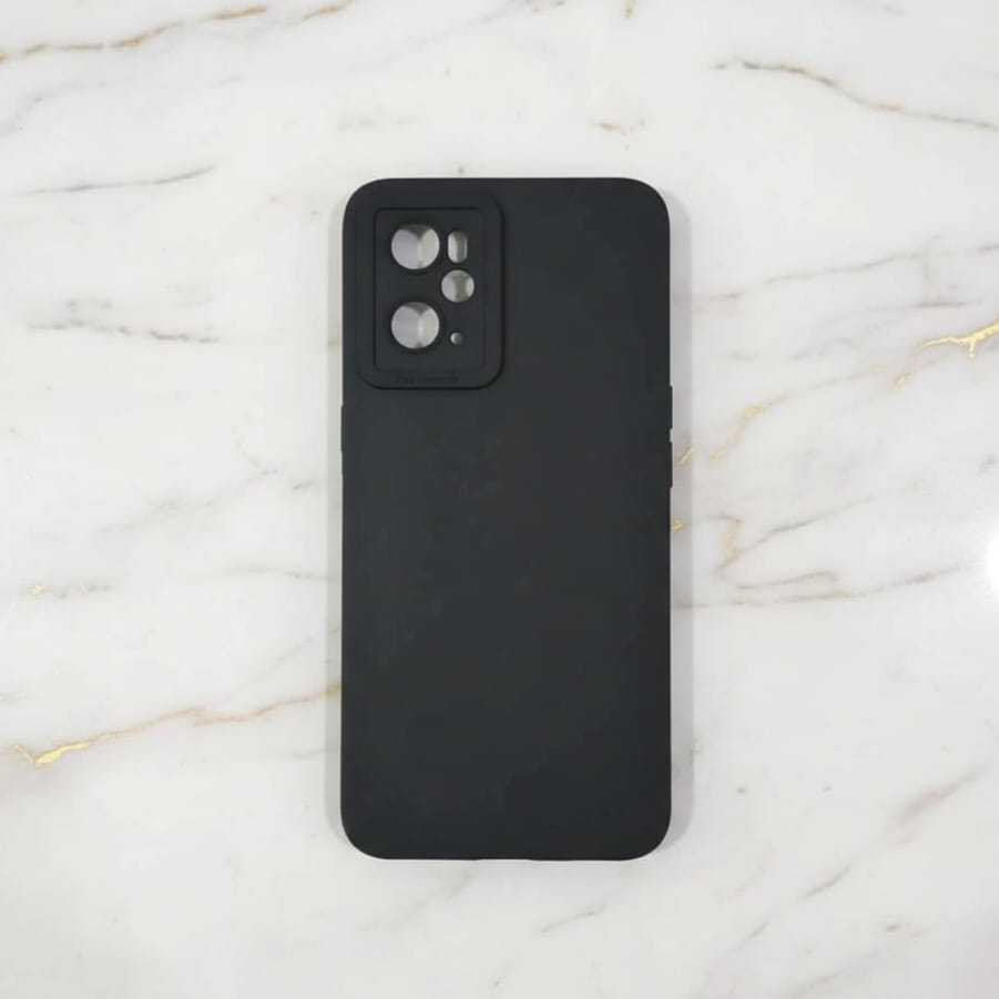 Softcase Black Matte Case Oppo A76 / Oppo A96 Silikon Hitam Polos Harga Murah