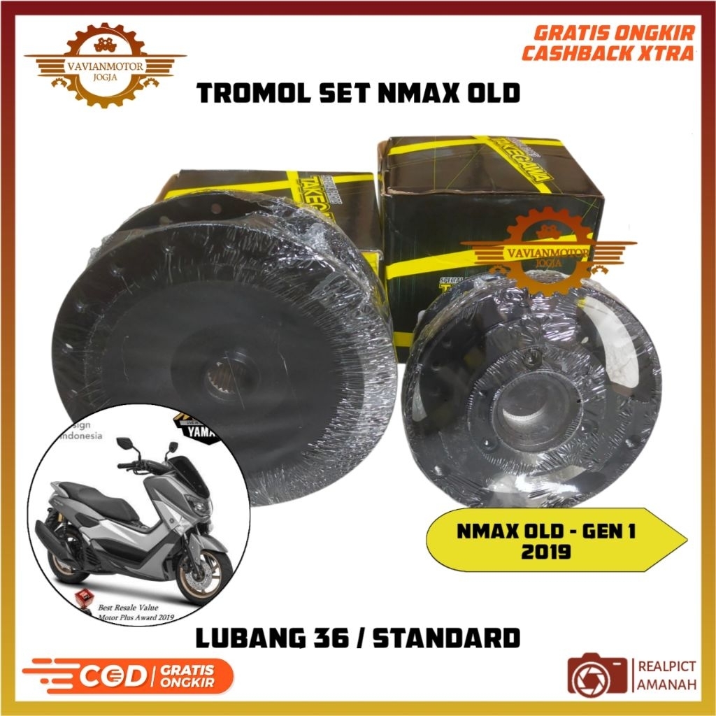 Tromol Jari-Jari NMAX Old Takegawa Hitam Satu Set – Depan Belakang