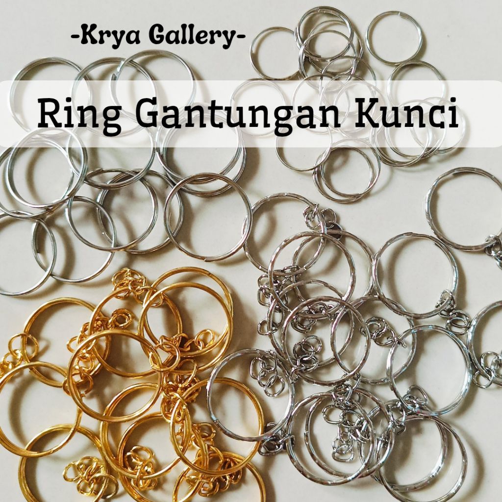 Ring Gantungan Kunci | Ring Kembang, Ring Polos Gold, Ring Double, Ring Sambung