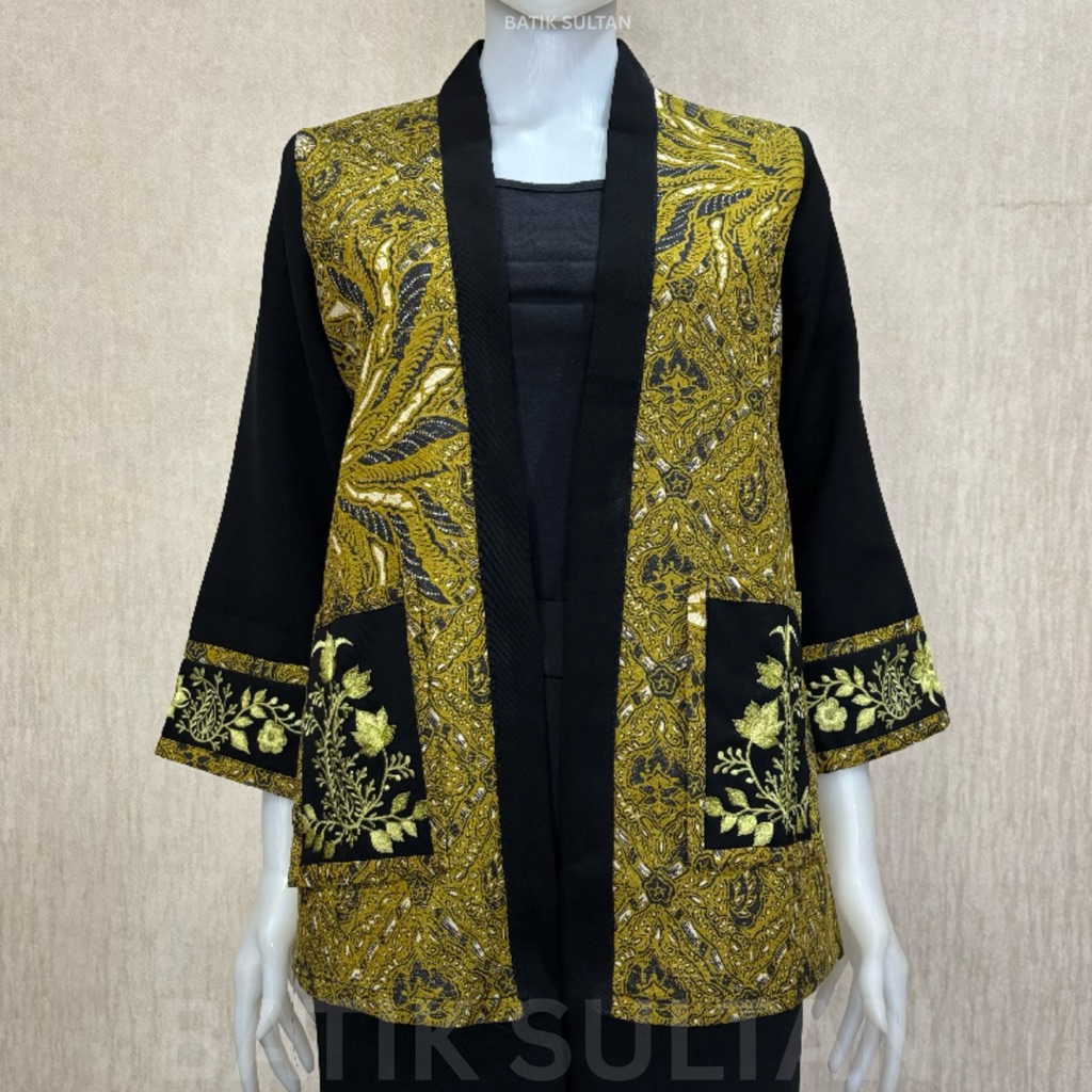 Atasan Outer Batik Wanita Cewe Premium Exclusive Blouse Kondangan Pesta Kerja Formal Cewek Full Lapi