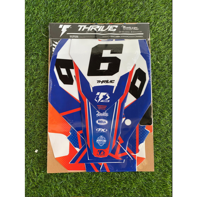 DECAL CUSTOM KAWASAKI KLX SM BIRU OREN PREMIUM SUPERMOTO FULL BODY