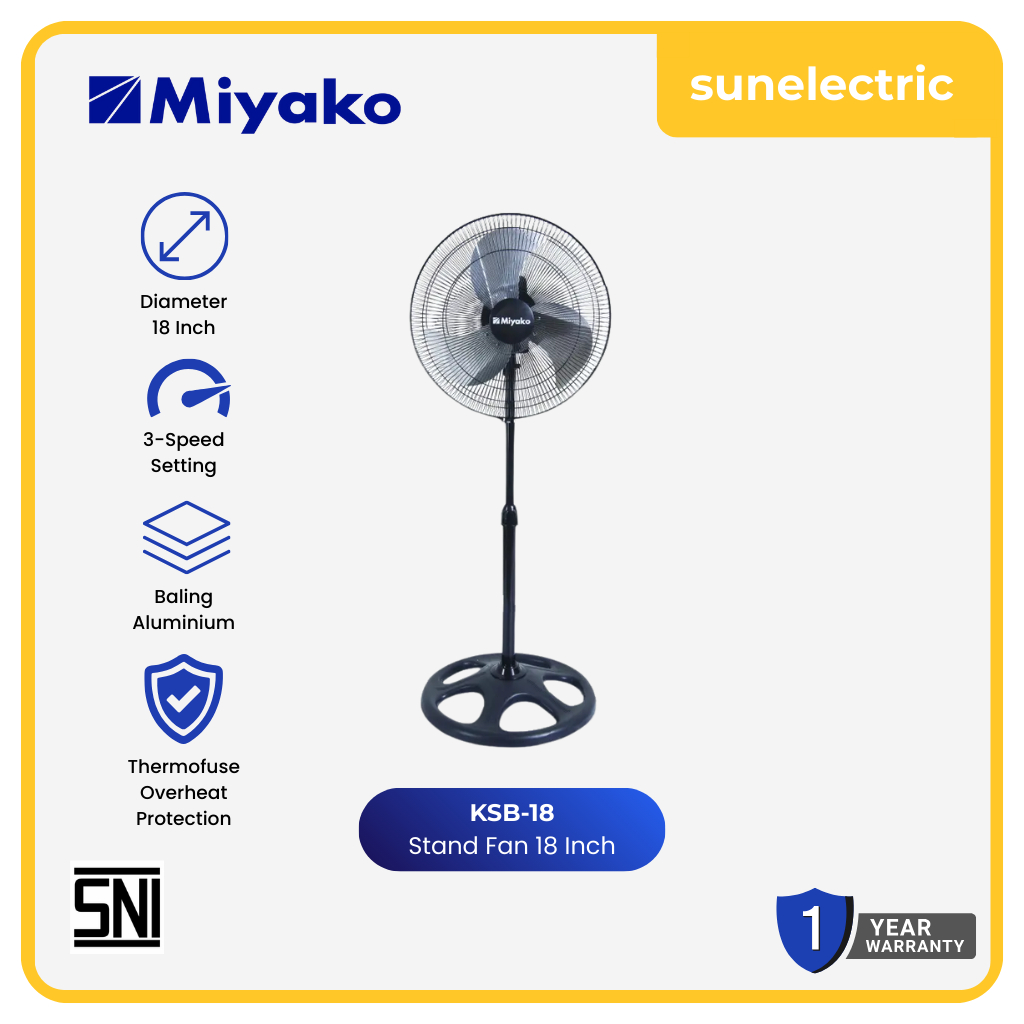 Miyako KSB-18 Stand Fan / Kipas Angin Berdiri KSB18 / KSB 18 (18 Inch) / KSB18 / KSB-18 / KSB 18