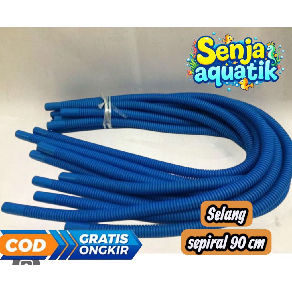 Selang Flexible Selang Spiral Pompa Aquarium Hitam biru pompa box Filter Top Filter filter talang 90