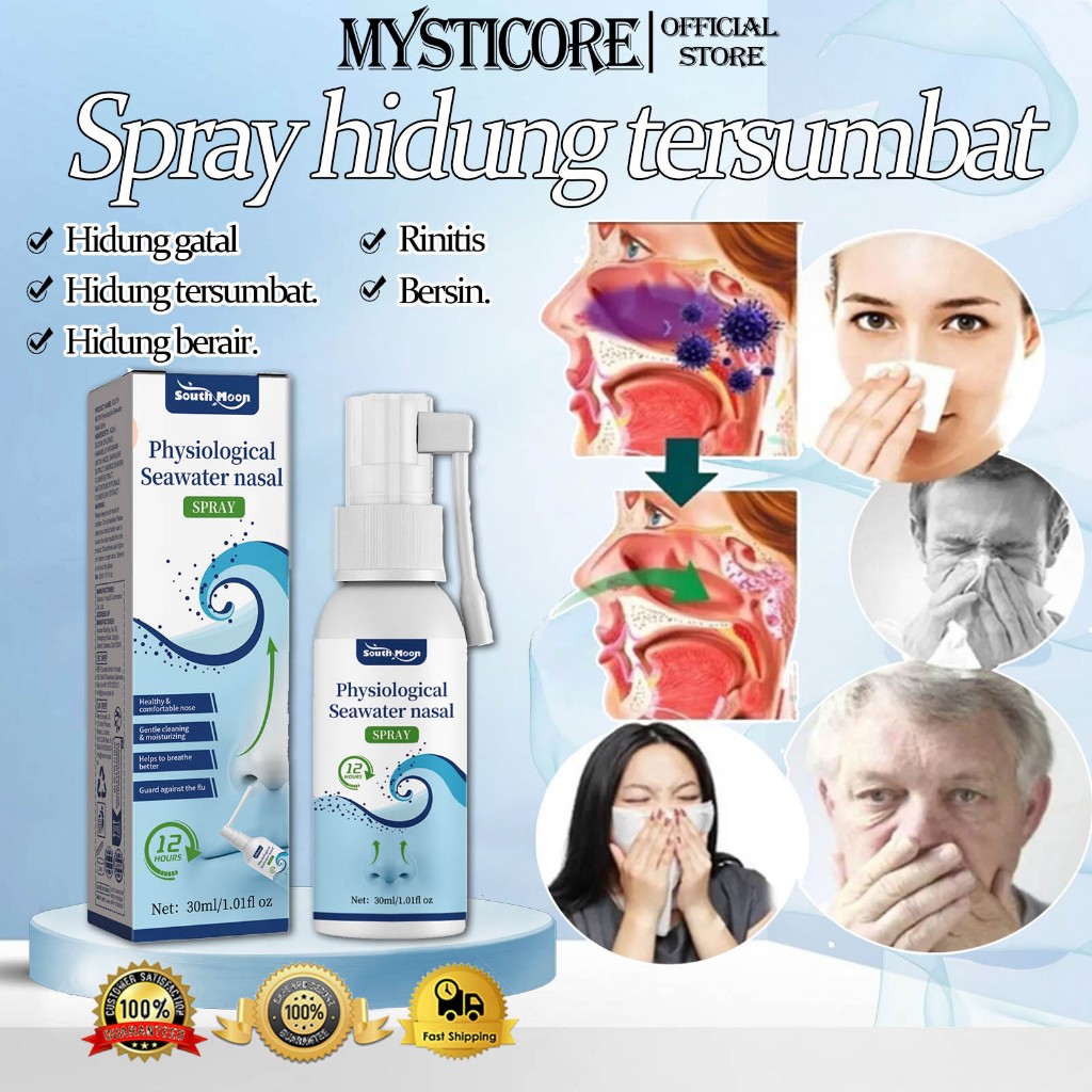 MYSTICORE Obat sinusitis Nasal spray Rhinitis spray Sinusitis semprot hidung obat polip hidung Rhini