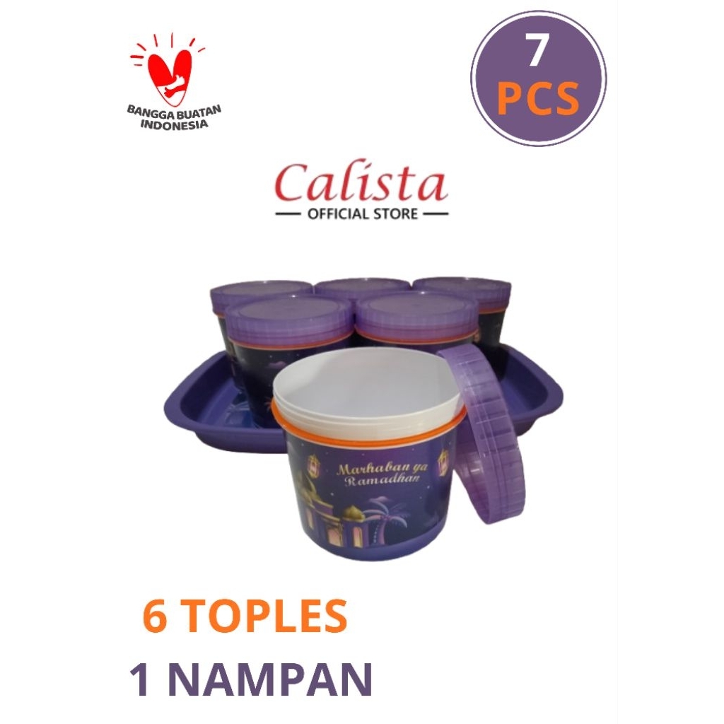 Set toples plastik Calista dengan nampan