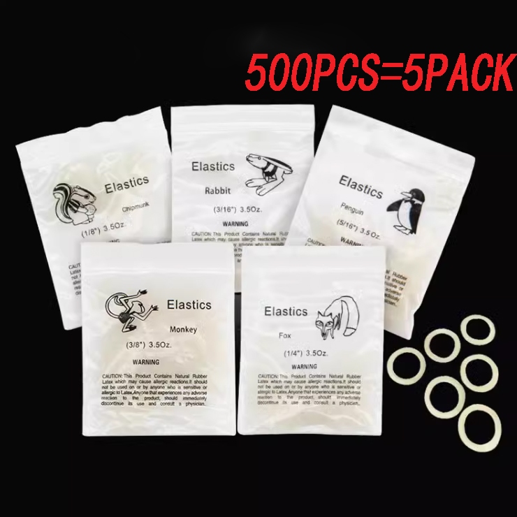 500pcs karet elastik gigi ortho behel dental rubber band elastis karet elastic bands kawat gigi reng