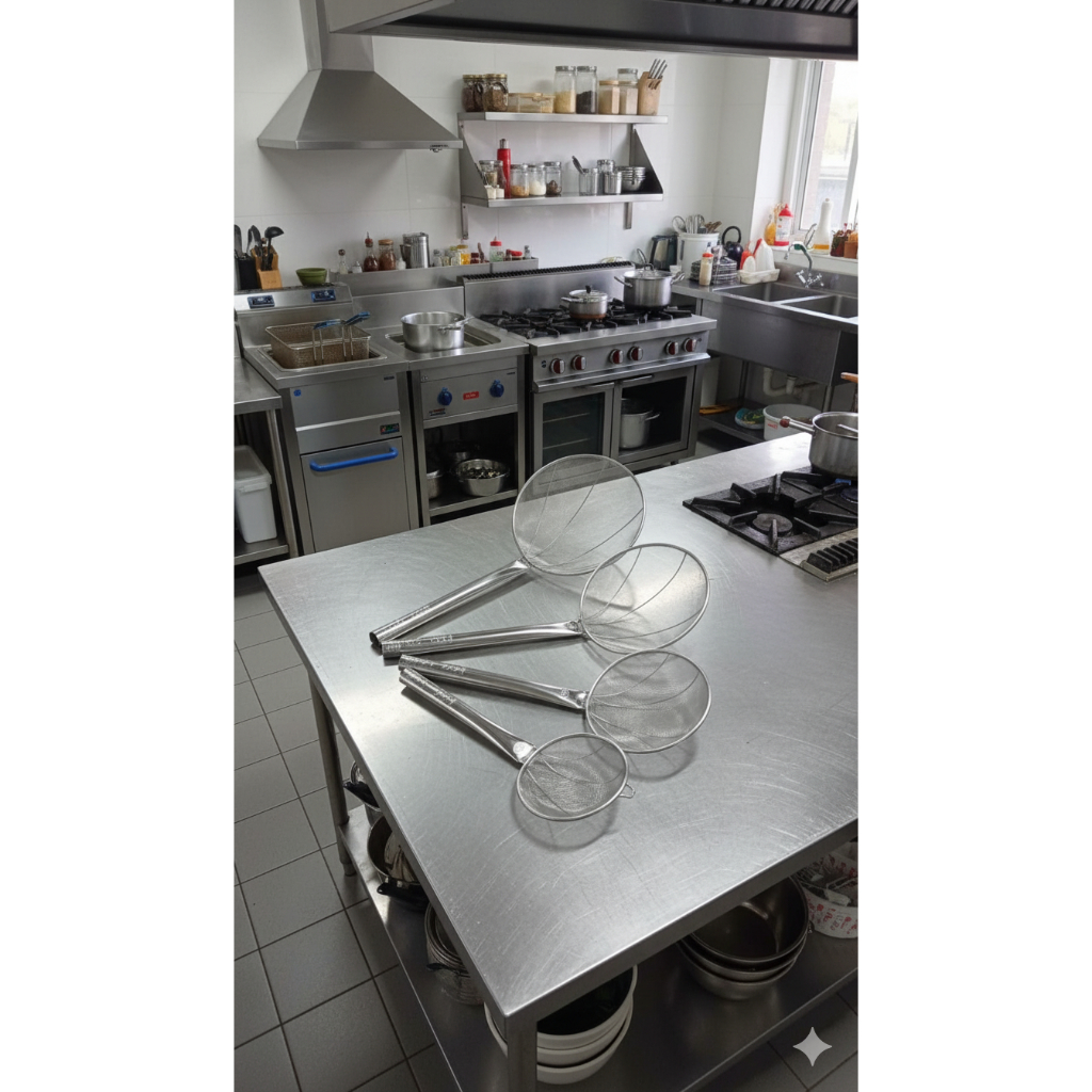 Saringan Minyak Besar - Serokan Minyak Stainless