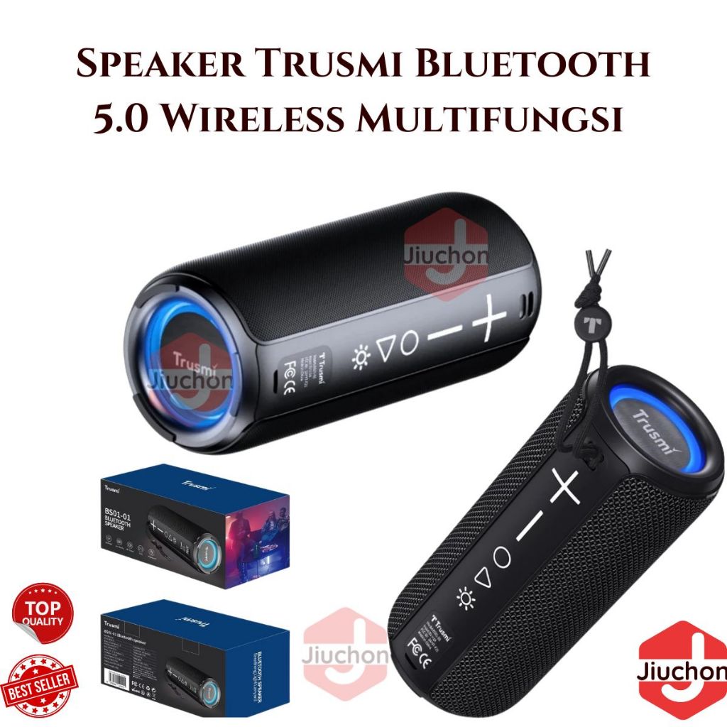 JIUCHON Speaker Trusmi BS01-01 Bluetooth 5.0 Wireless Speaker Multifungsi Musik Tanpa Kabel
