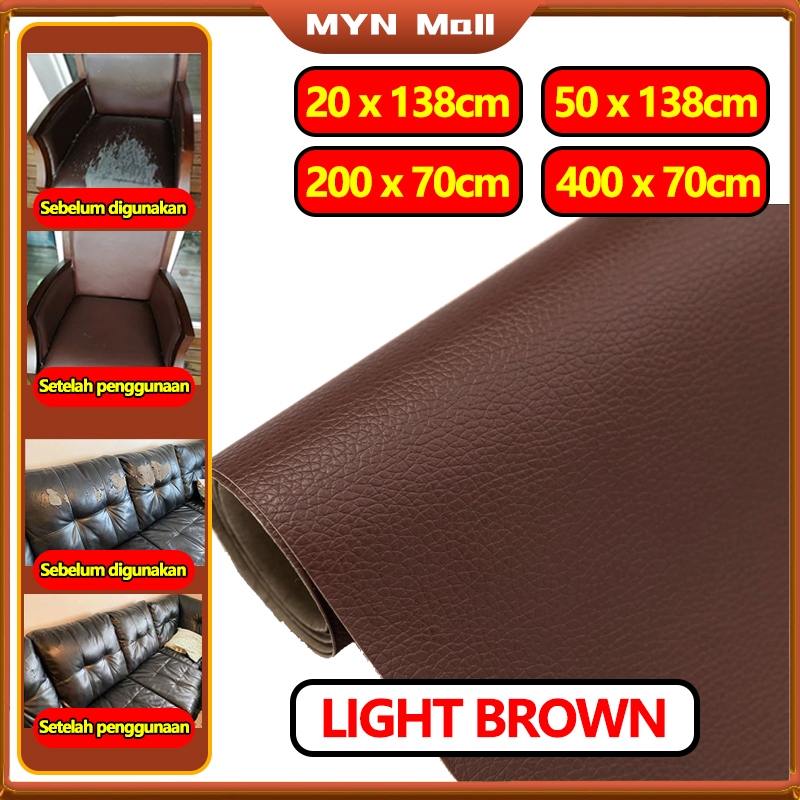 Sofa Kulit WARNA LIGHT BROWN  Kulit Sofa Tempel Stiker Kulit Sofa Perekat Meteran Stiker Sofa