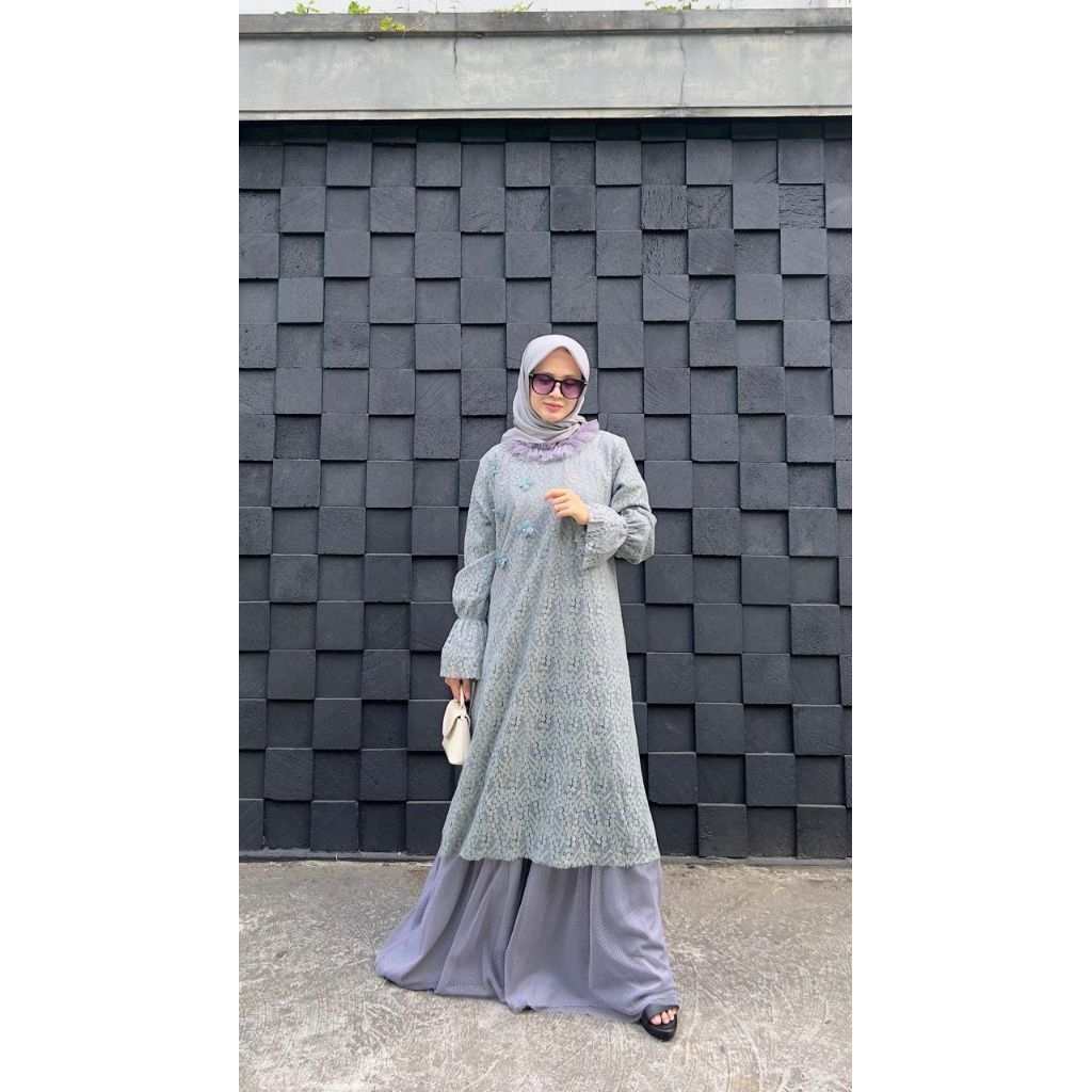 Rahima dress, Rahima dress by netaly, Dress cantik, gamis brukat, gamis kondagan, gamis simple