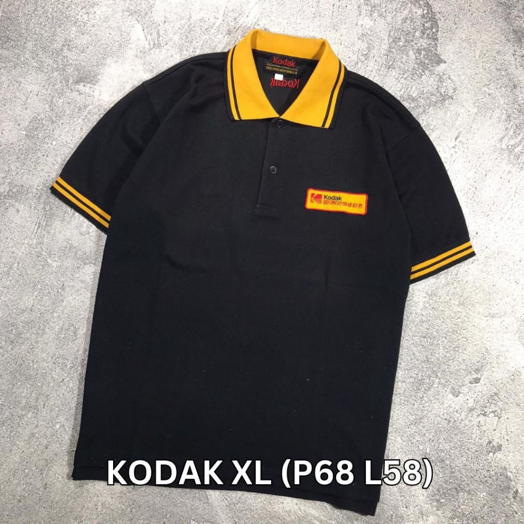 KODAK Poloshirt Vintage Klasik Baju Kaos Kerah