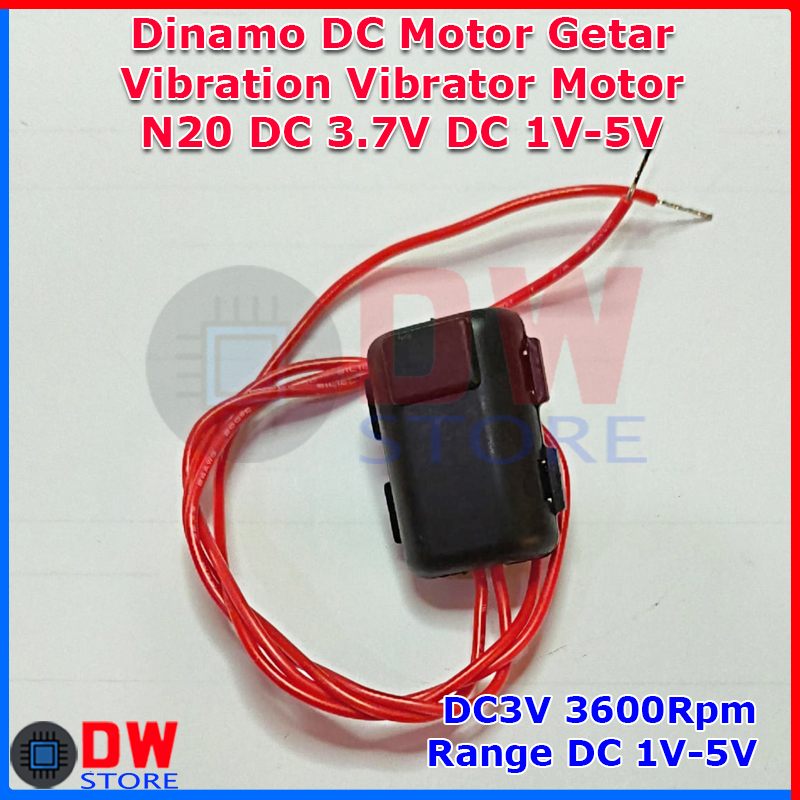 DC Dinamo Motor Getar Vibrate Vibration N20 Penghasil Getaran Goyangan Goyang dengan Casing Plastik 