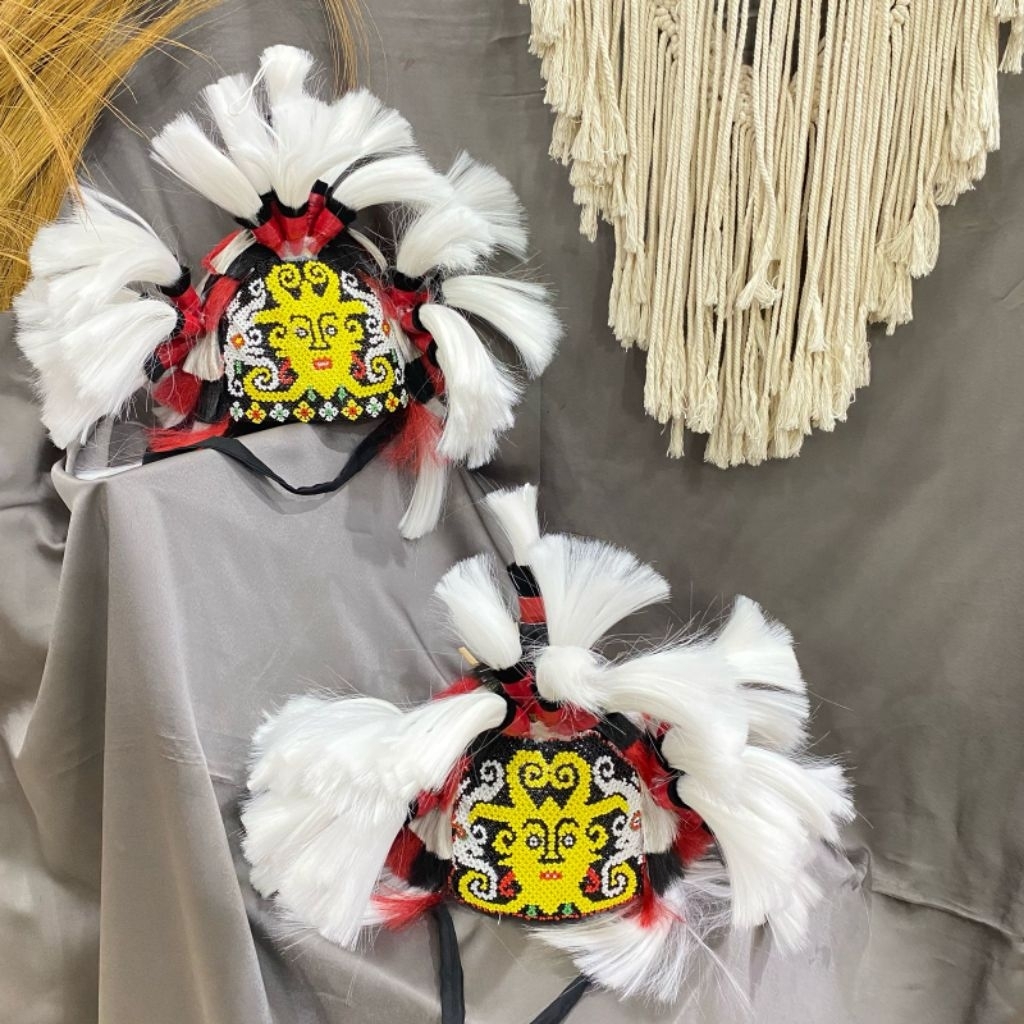 TOPI ADAT DAYAK DEWASA - BELUKO ADAT DAYAK LAKI-LAKI - TOPI BELUKO WANITA-TOPI DAYAK PREMIUM