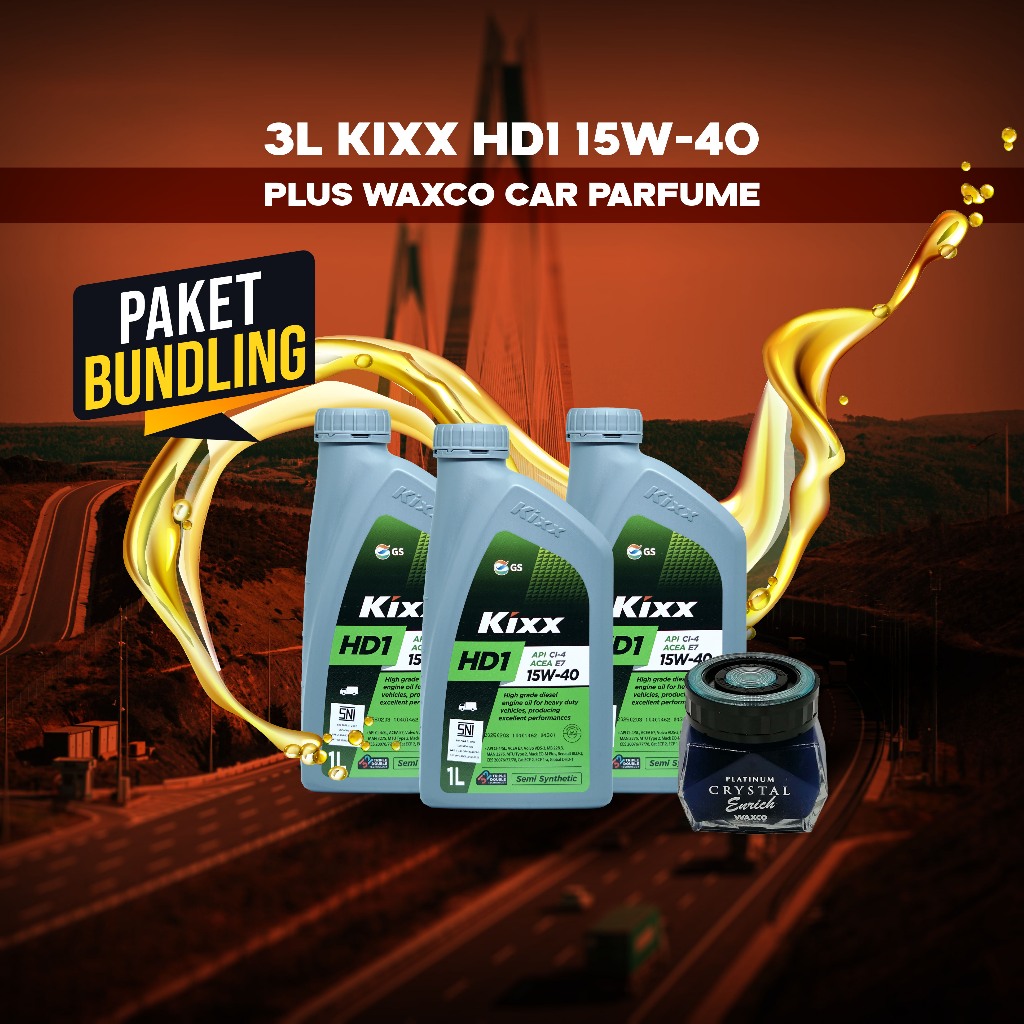 KIXX HD1 15W-40 3 Liter + Waxco Car Parfume
