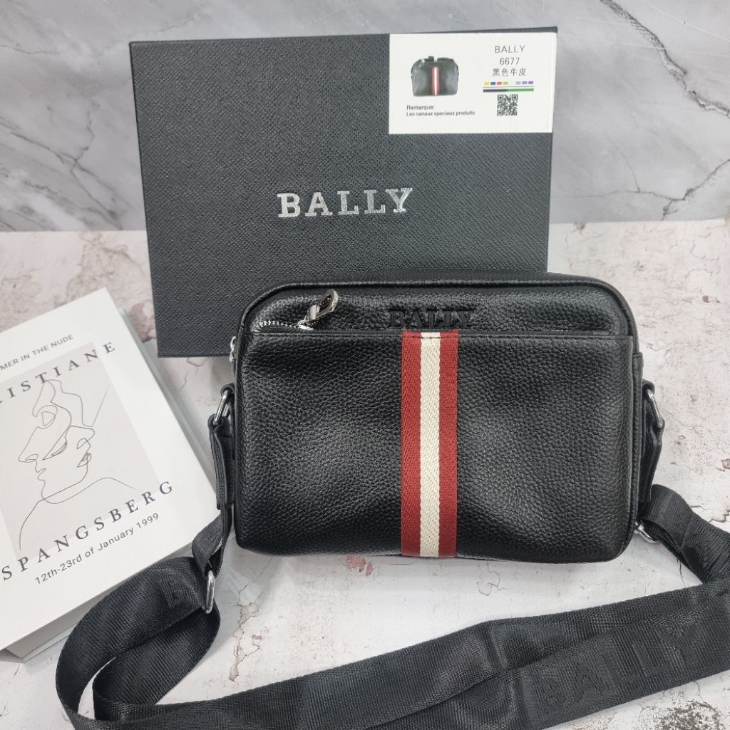 TAS SELEMPANG PRIA KULIT BALLY ORIGINAL LEATHER PREMIUM QUALITY