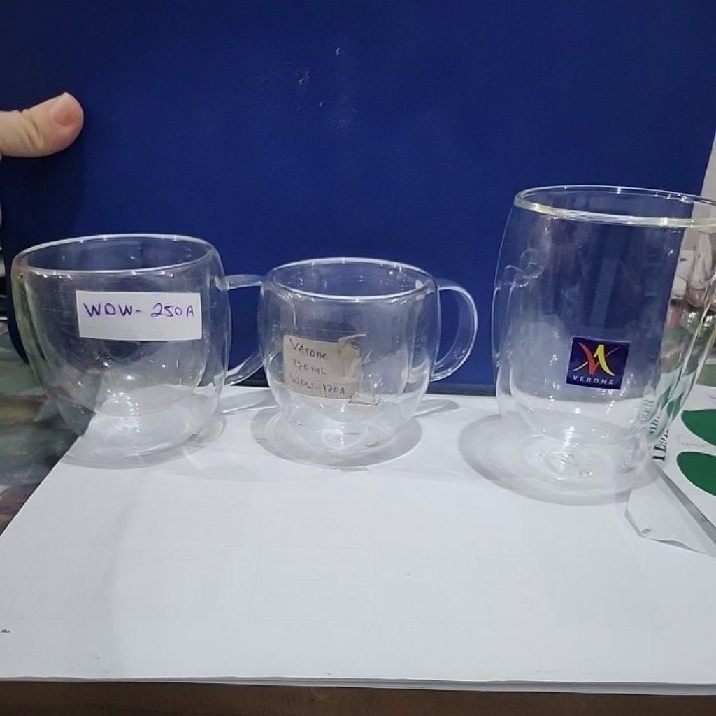 gelas double wall gelas kaca double wall gelas jus gelas kopi gelas kombucha gelas matcha 250ml 120m