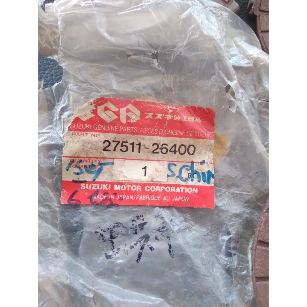 plat kampas kopling suzuki jet coolent rc110 crystal kristal tornado gs gx cristal ori asli japan
